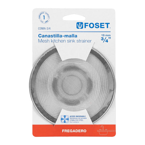 Canastilla malla 3/4' inox para fregadero, FOSET | COMA-3/4 | 45304