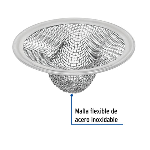 Canastilla malla 1/2' inox para lavabo, FOSET | COMA-1/2 | 45305