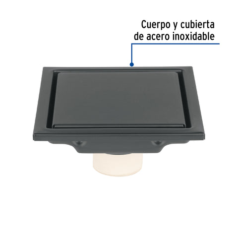 Resumidero reversible 4', anti olores, acero inox, negro, AQ | RS-703M | 45323