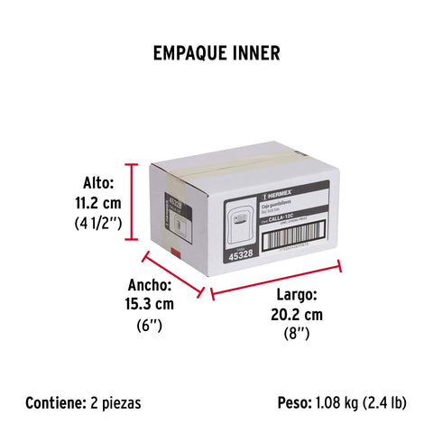 Caja de combinación guardallaves para pared, 12cm, HERMEX | CALLA-12C | 45328