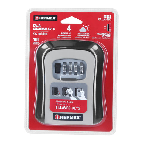 Caja de combinación guardallaves para pared, 12cm, HERMEX | CALLA-12C | 45328