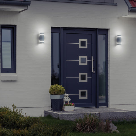 Arbotante exterior con 2 spots, lámparas no incluida, gris | ARB-211S | 45409