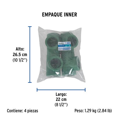 Tee sencilla de PPR 2', FOSET | CV-766 | 45467