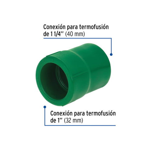 Reducción de PPR 1-1/4' x 1', FOSET | CV-225 | 45469