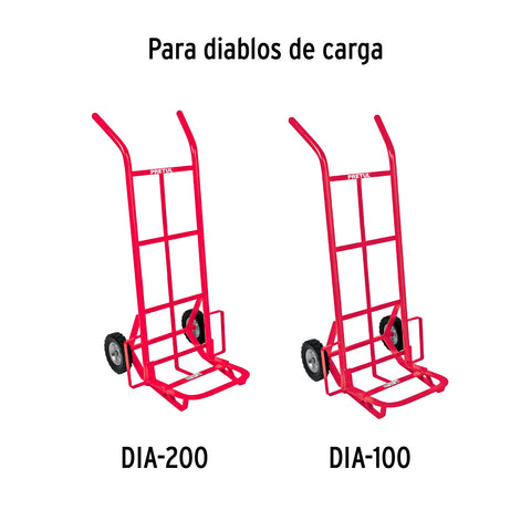 Rueda de hule sólido 7' para diablo, un balero, Pretul | RD-71 | 45482