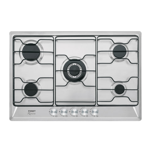 Parrilla gas empotrable 75cm, 5 quem, inox, esmalte, FOSET | PAE-5F | 45507