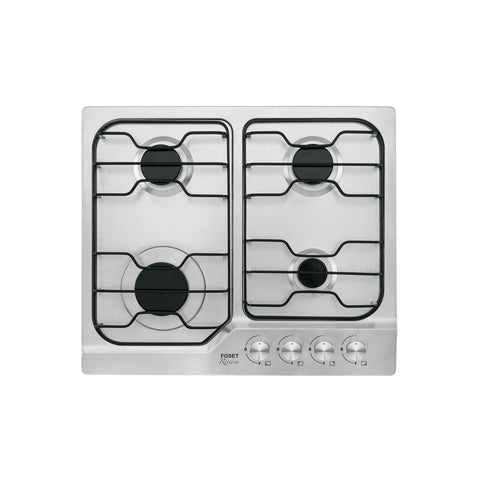 Parrilla gas empotrable 60cm, 4 quem, inox, esmalte, FOSET | PAE-4F | 45508