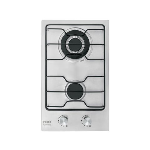 Parrilla gas empotrable 30cm, 2 quem, inox, esmalte, FOSET | PAE-2F | 45509