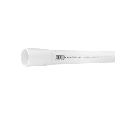 Tubo de 2' PVC hidráulico cédula 40, 3m, 3.1kg, FOSET | PVC-006 | 45522