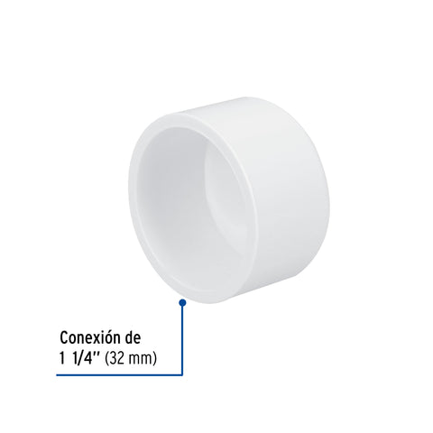Tapón de PVC 1-1/4', FOSET | PVC-364 | 45539