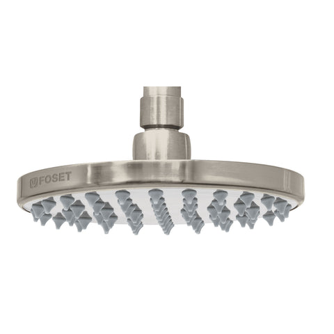 Regadera satín 6' plato redondo, sin brazo, FOSET ELEMENT | R-206SN | 45582