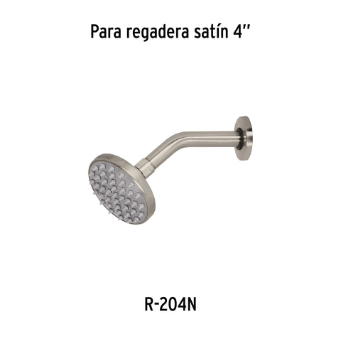 Brazo y chapetón de repuesto para regadera, latón, satinado | BCH-200N | 45587