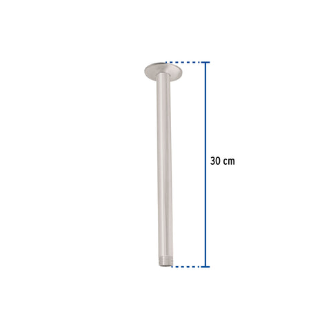 Brazo y chapetón de repuesto para regadera techo, satinado | BCH-710N | 45589