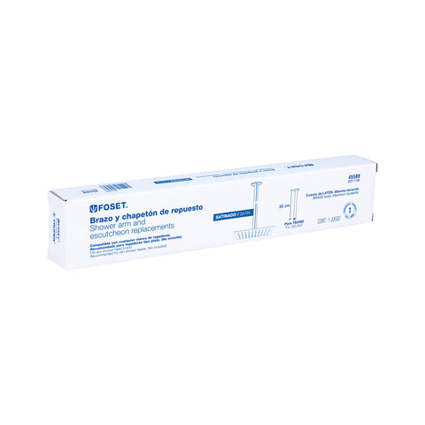 Brazo y chapetón de repuesto para regadera techo, satinado | BCH-710N | 45589