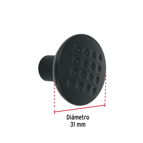 Perilla estilo 'Contempo' acabado negro, HERMEX | PER-016 | 45650