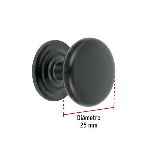 Perilla estilo 'Arco' acabado negro, HERMEX | PER-026 | 45651