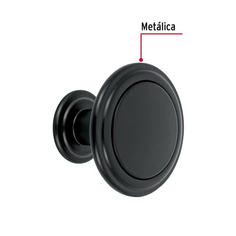 Perilla estilo 'Moderno' acabado negro, HERMEX | PER-076 | 45652