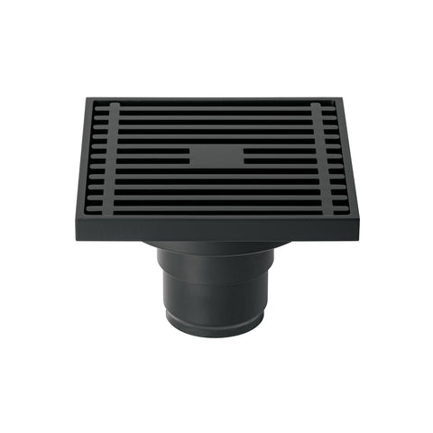 Resumidero cuadrado 4 x 4', latón, negro, FOSET RIVIERA | RS-801M | 45653
