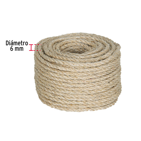 Piola de Sisal de 6 mm x 30 m natural, FIERO | PIO-630S | 45656