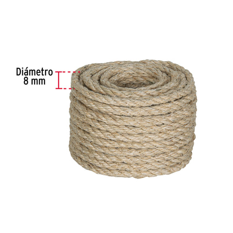 Piola de Sisal de 8 mm x 15 m natural, FIERO | PIO-815S | 45657