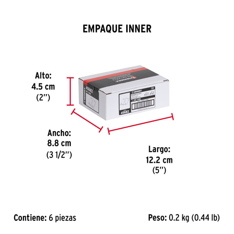 Bolsa con 2 bisagras rectangulares 1-1/2', acero pulido | BR-150B | 45682