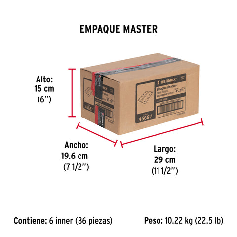 Bolsa con 2 bisagras rectangulares 4', acero pulido | BR-400B | 45687