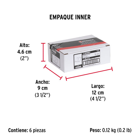 Bolsa con 2 bisagras rectangulares 1', acero latonado | BR-101B | 45688