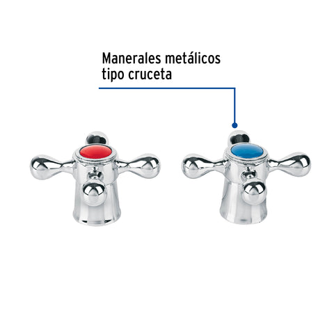 Juego de manerales de cruceta p/lav-fregadero, cromo, BASIC | MM-800 | 45711