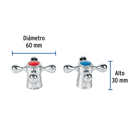 Juego de manerales de cruceta p/lav-fregadero, cromo, BASIC | MM-800 | 45711