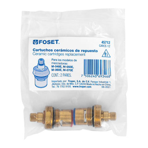 Bolsa con 2 cartuchos cerámicos para M-048E, 50E, 60E y 70E | CARCE-12 | 45712