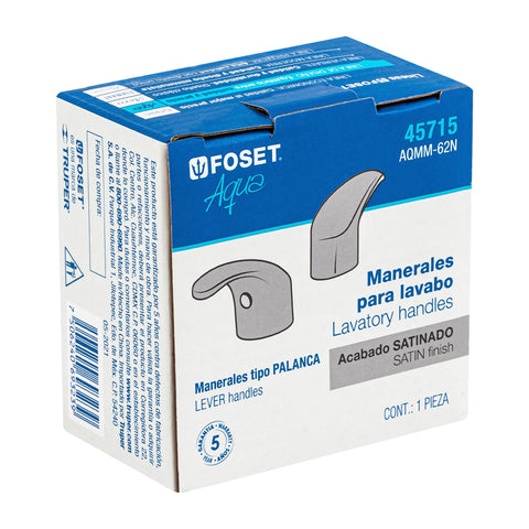 Juego de manerales tipo palanca p/lav-fregadero, satín AQUA | AQMM-62N | 45715