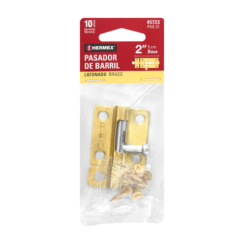 Pasador de barril de acero latón 2', HERMEX | PAS-21 | 45723