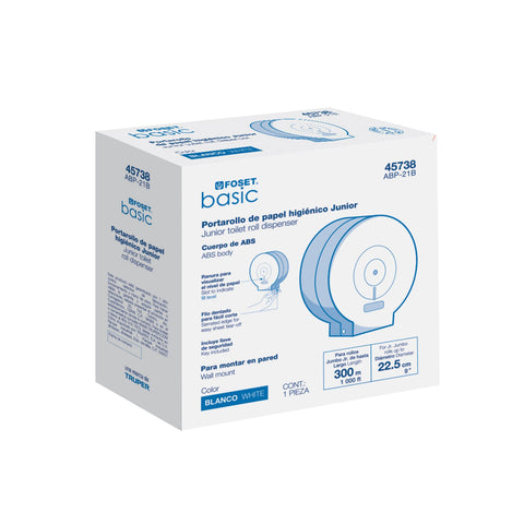 Portarollo junior de ABS, blanco, FOSET BASIC | ABP-21B | 45738