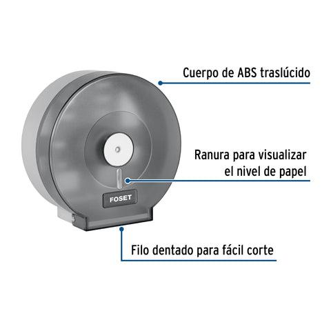 Portarollo junior de ABS, humo, FOSET BASIC | ABP-21H | 45739