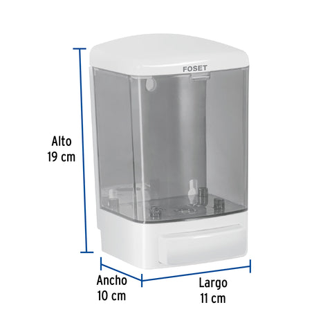 Dosificador para jabón líquido, blanco, FOSET BASIC | ABP-11B | 45742