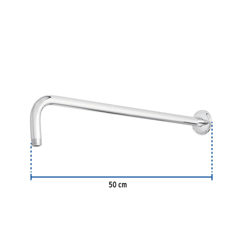 Brazo y chapetón para regadera, 50 cm, cromado, RIVIERA | BCH-750 | 45777