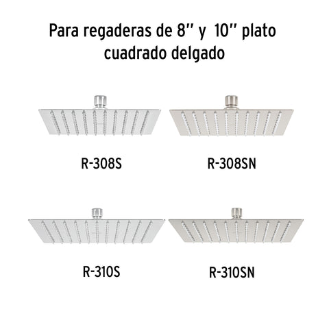 Brazo y chapetón para regadera, 50 cm, cromado, RIVIERA | BCH-750 | 45777