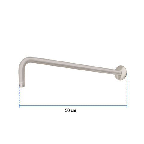 Brazo y chapetón para regadera, 50 cm, satinado, RIVIERA | BCH-750N | 45778