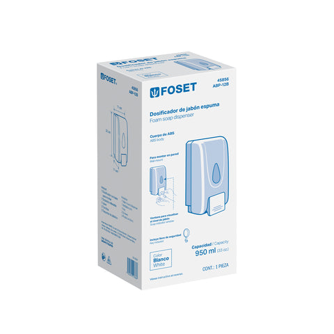Dosificador de ABS para jabón espuma, blanco, FOSET | ABP-12B | 45856