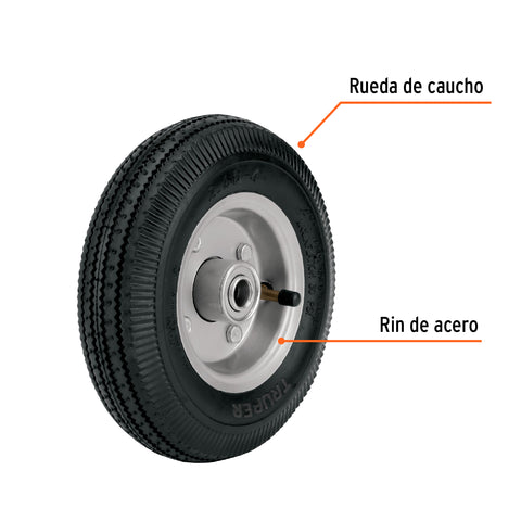 Rueda neumática 8' para eje central, Truper | LLN-8C | 45903