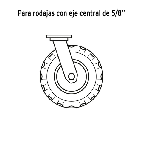 Rueda neumática 8' para eje central, Truper | LLN-8C | 45903