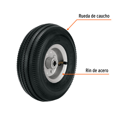 Rueda neumática 10' para eje central, Truper | LLN-10C | 45904