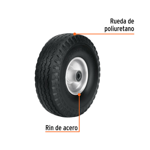 Rueda imponchable 10' para eje central, Truper | LLX-10C | 45909