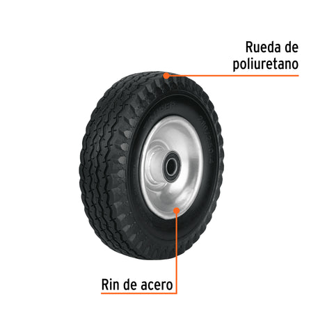 Rueda imponchable 8' para eje lateral, Truper | LLX-8L | 45910