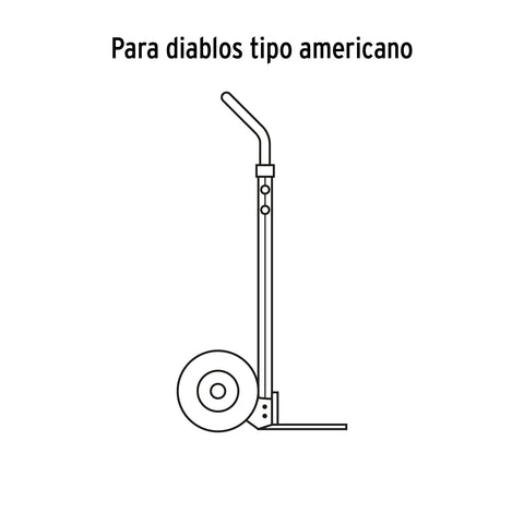 Rueda imponchable 10' para eje lateral, Truper | LLX-10L | 45911