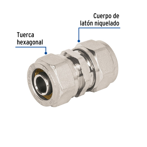 Cople de compresión para PEALPE, 3/8', FOSET | PPG-38CM | 45912