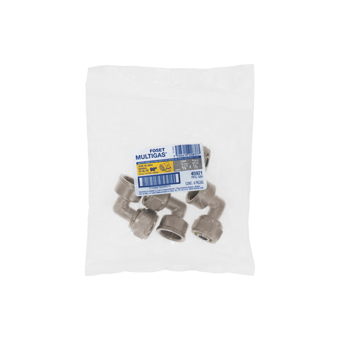 Codo 90° para PEALPE, 3/8', con rosca hembra, FOSET | PPG-38H | 45921