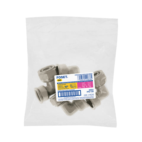 Codo 90° para PEALPE, 1/2', con rosca hembra, FOSET | PPG-12H | 45922