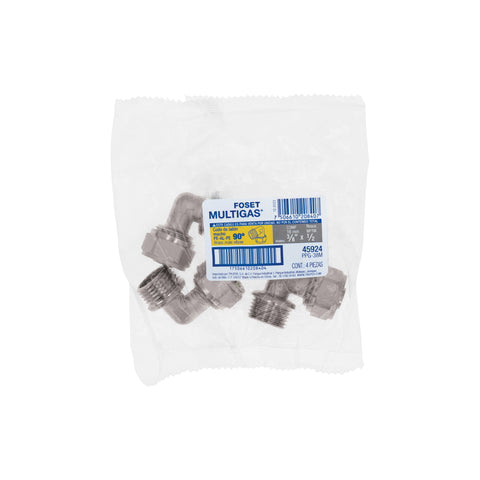 Codo 90° para PEALPE, 3/8', con rosca macho, FOSET | PPG-38M | 45924