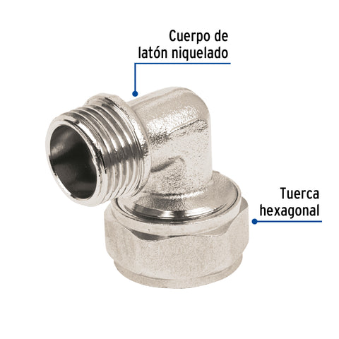 Codo 90° para PEALPE, 1/2', con rosca macho, FOSET | PPG-12M | 45925